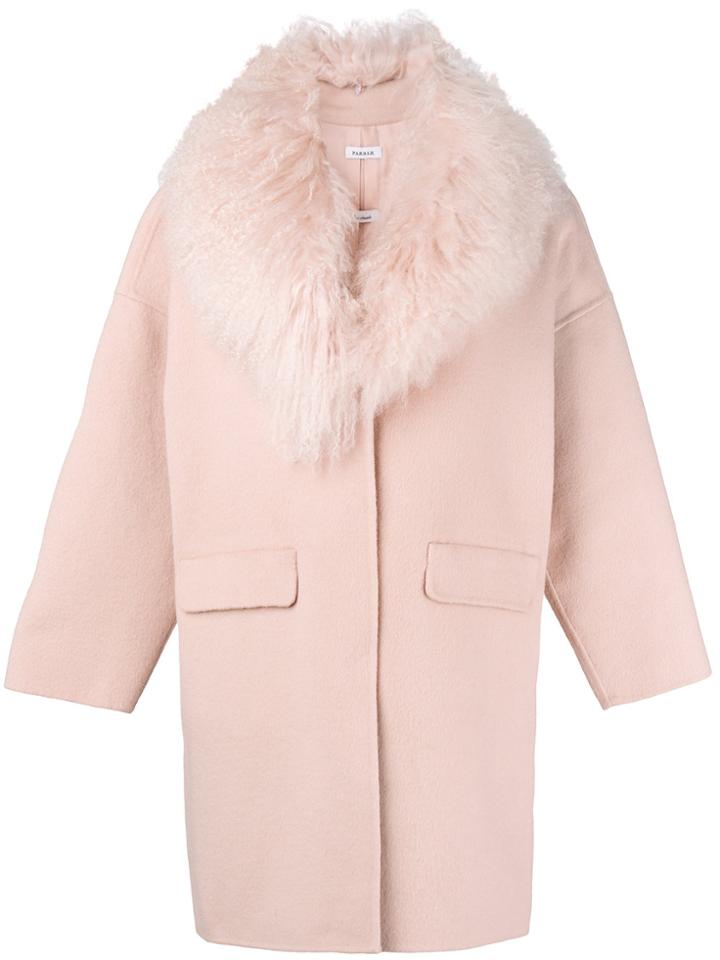P.a.r.o.s.h. Shawl Collar Coat - Pink & Purple