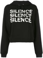 Mcq Alexander Mcqueen - Silence Cropped Hoodie - Women - Cotton - M, Black, Cotton