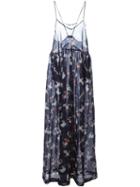 Msgm Bird Print Sheer Dress