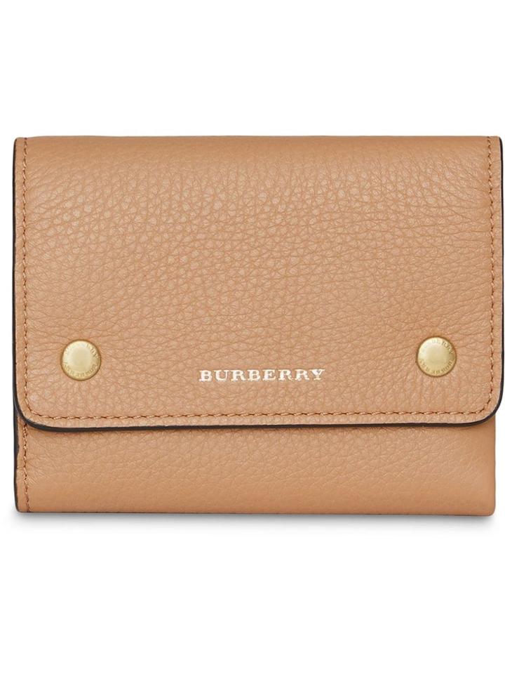 Burberry Small Leather Folding Wallet - Neutrals