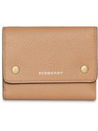Burberry Small Leather Folding Wallet - Neutrals