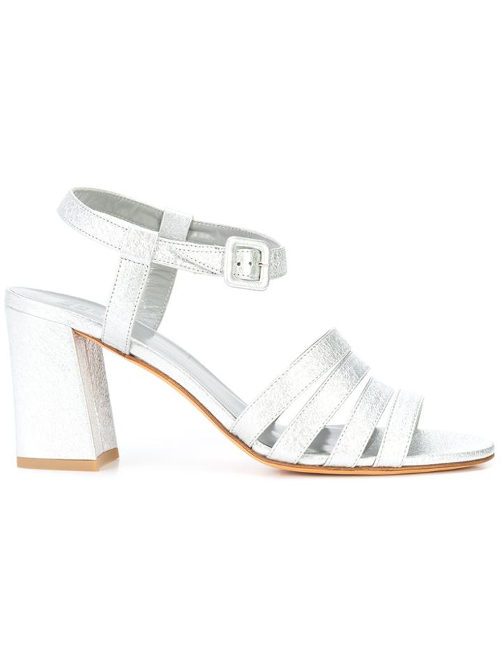 Maryam Nassir Zadeh Strappy Block-heel Sandals - Metallic