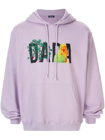Christian Dada Dada Logo Embroidery Hoodie - Purple