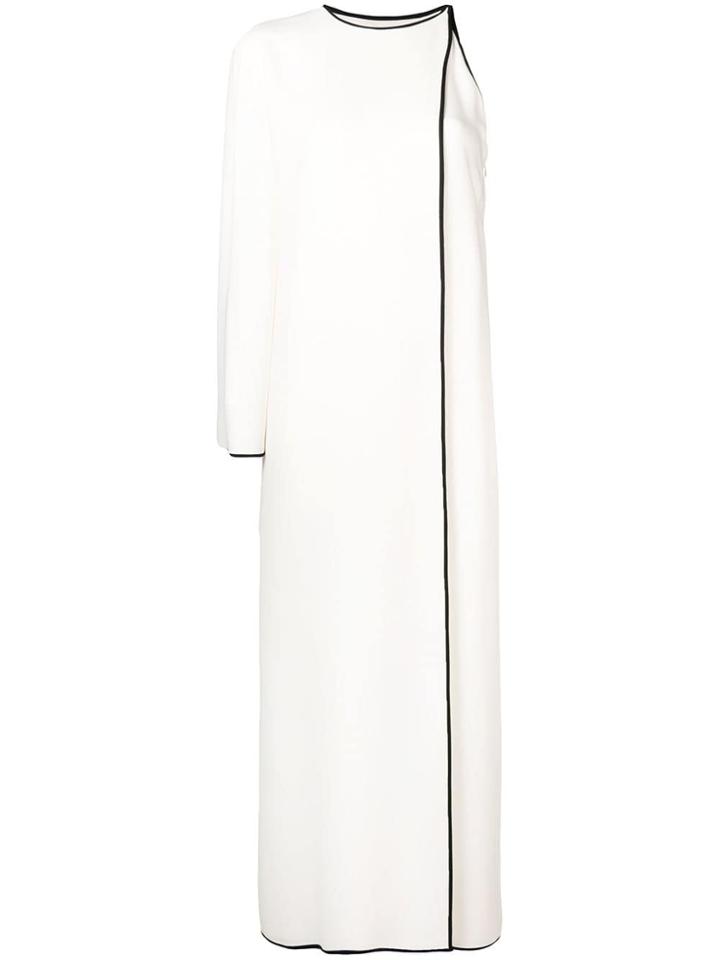 Valentino One Shoulder Long Dress - White