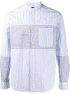 Neighborhood Contrast Stripe Shirt, Men's, Size: Small, Blue, Cotton