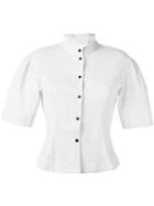 Sonia By Sonia Rykiel - Short Sleeve Poplin Blouse - Women - Cotton - 42, White, Cotton