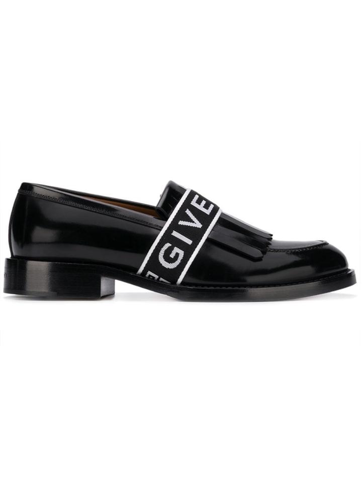 Givenchy Logo Strap Loafers - Black