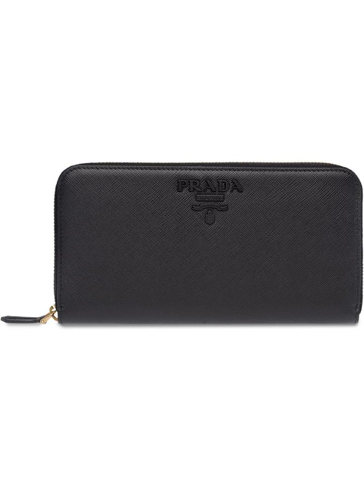 Prada Saffiano Leather Wallet - Black