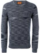 Missoni Space Dye Jumper, Men's, Size: 46, Grey, Wool