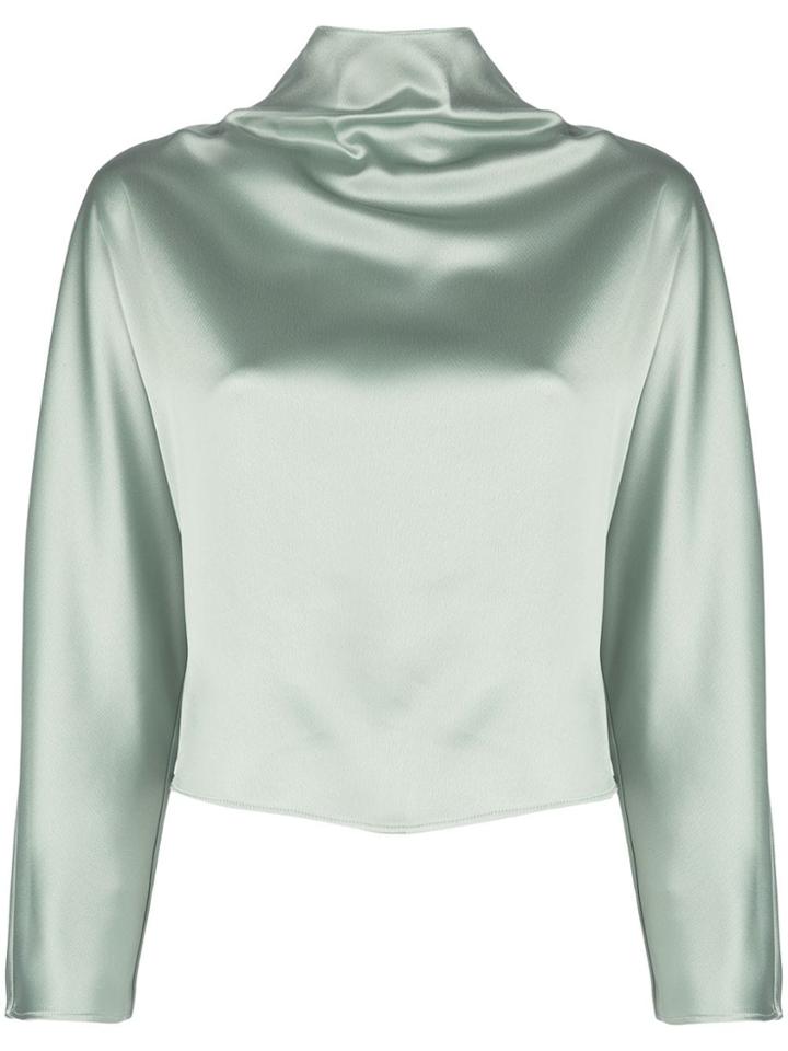 Sally Lapointe Oversized Mock-neck Top - Green