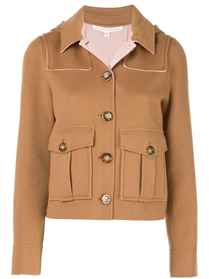 Veronica Beard Warren Button Jacket - Brown