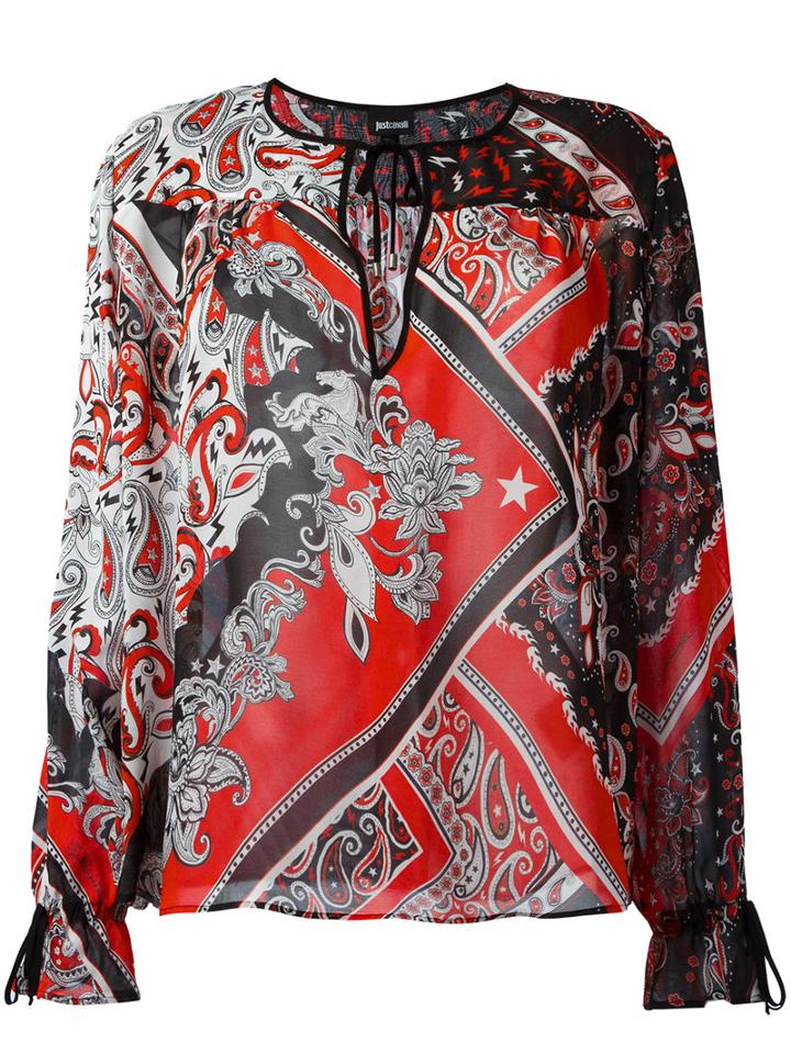 Just Cavalli Paisley Patterned Blouse, Women's, Size: 42, Viscose