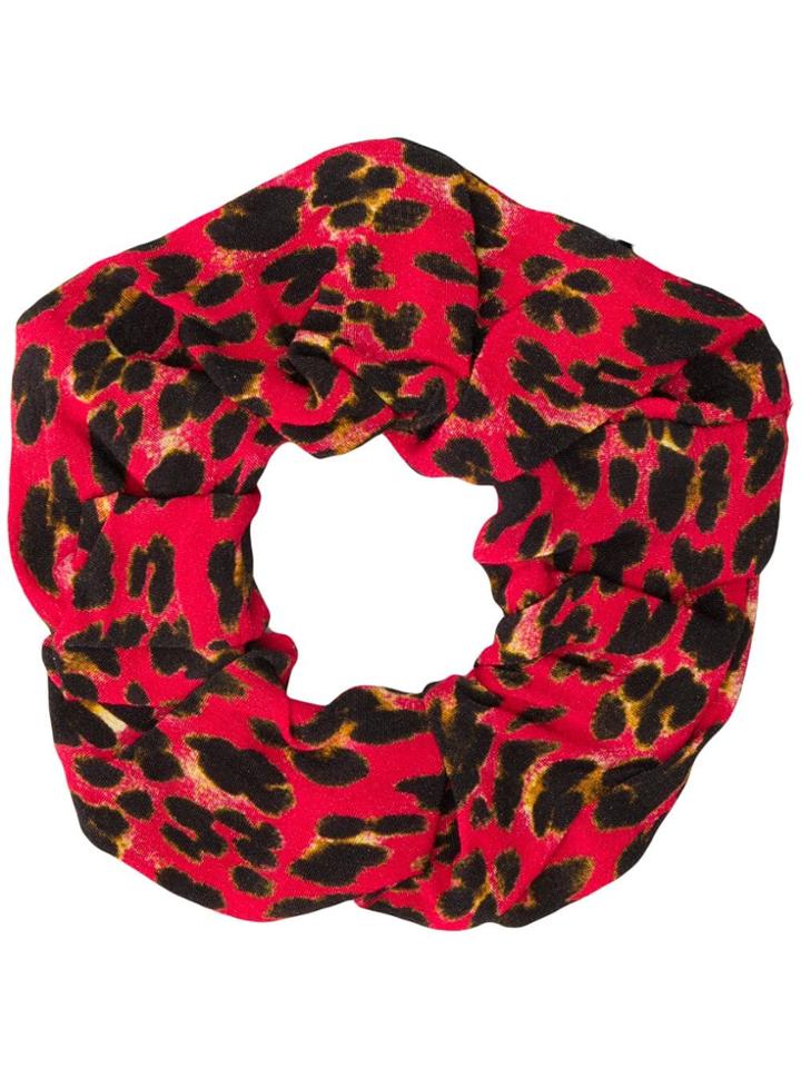 Andamane Leopard Print Scrunchie - Red