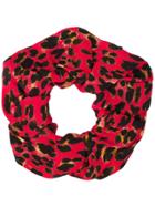 Andamane Leopard Print Scrunchie - Red