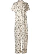 Ikumi Boxy Printed Jumpsuit, Women's, Size: Large, Brown, Cotton