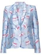 Alice+olivia Embroidered Fitted Blazer - Blue