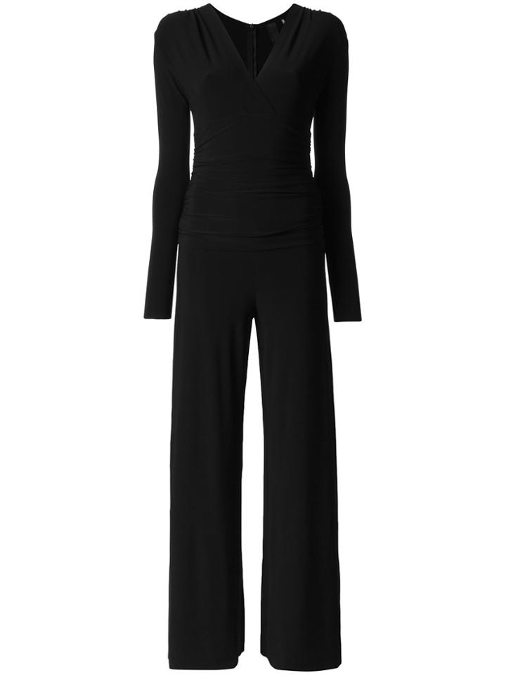 Norma Kamali V-neck Jumpsuit - Black