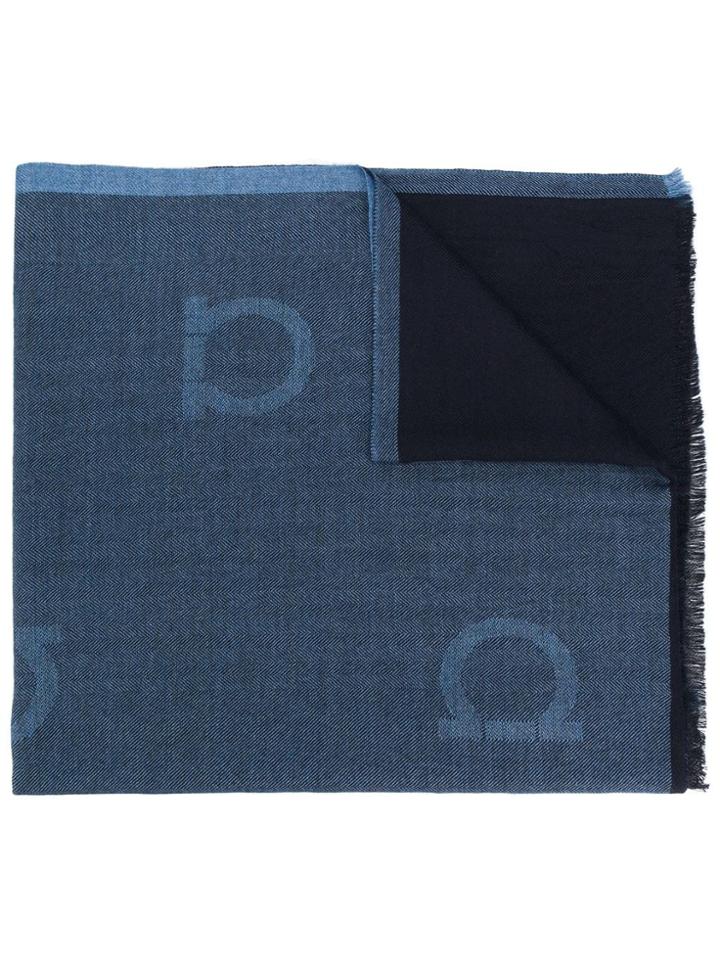 Salvatore Ferragamo Gancini Scarf - Blue