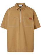 Burberry Short-sleeve Military Cotton Shirt - Brown