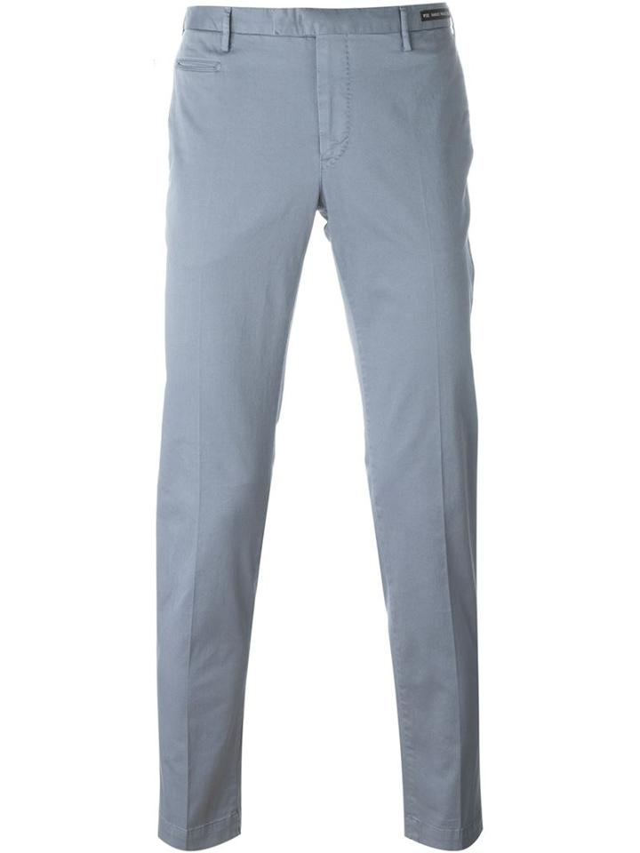 Pt01 Slim Fit Chinos, Men's, Size: 54, Grey, Cotton/spandex/elastane