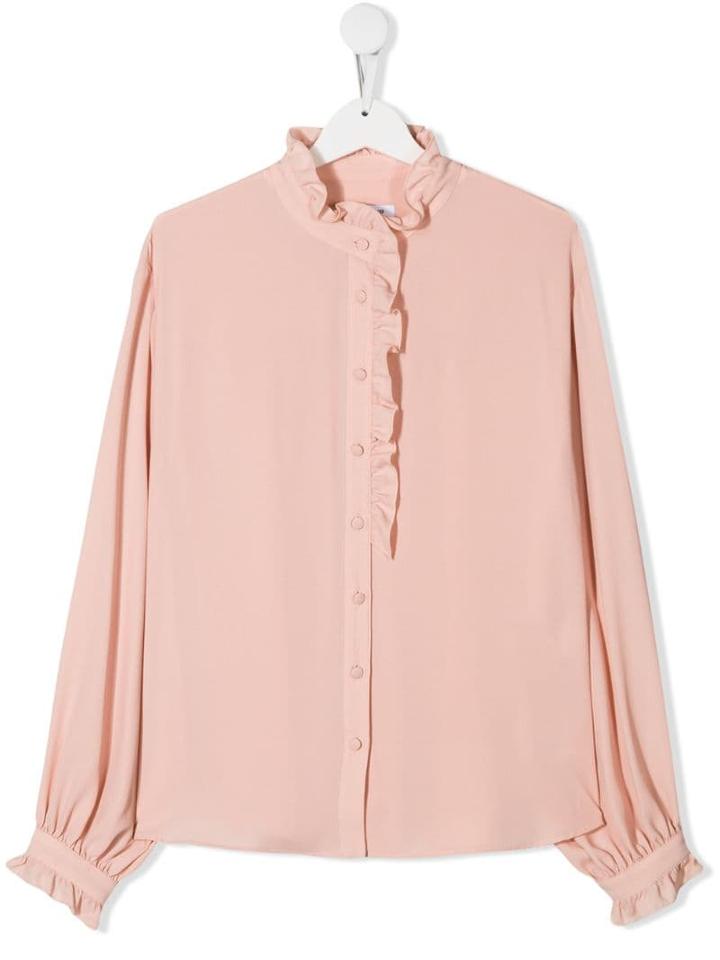 Dondup Kids Teen Ruffle Trim Blouse - Pink