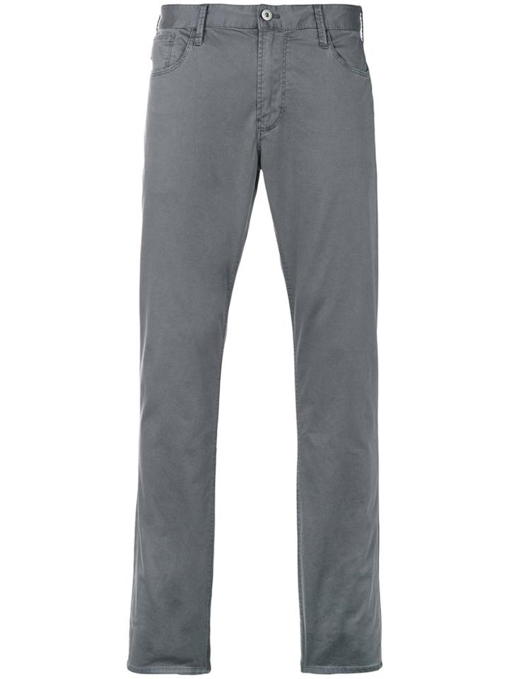 Emporio Armani Straight-leg Trousers - Grey