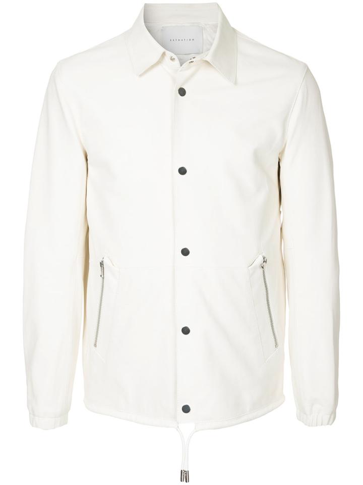 Estnation Leather Jacket - White