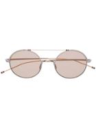 Thom Browne Eyewear Round Frame Sunglasses - Silver