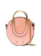 Chloé Pink Pixie Mini Leather And Suede Bag - Pink & Purple