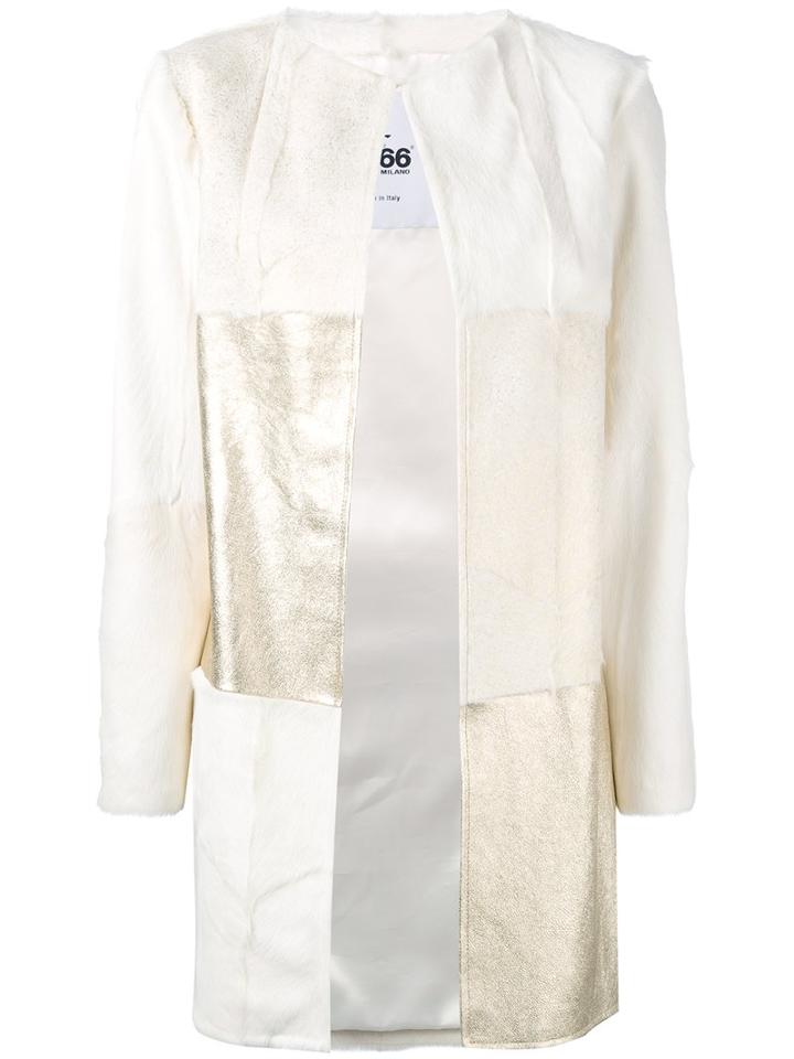 Furs66 - Cappotto Coat - Women - Lamb Fur/kid Leather - 40, White, Lamb Fur/kid Leather