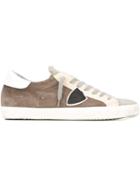 Philippe Model Panelled Low-top Sneakers, Men's, Size: 44, Grey, Leather/suede/rubber