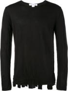 Comme Des Garçons Shirt Distressed Hem Sweater - Black