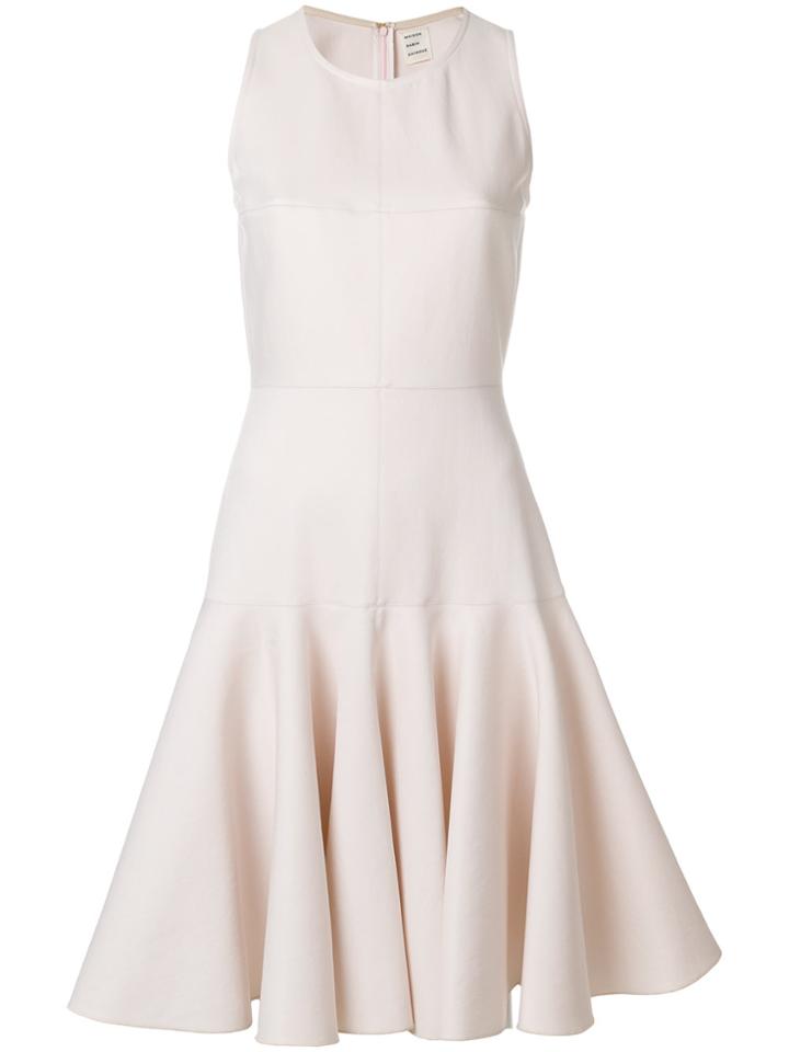 Maison Rabih Kayrouz Flared Frill-trim Dress - Pink & Purple