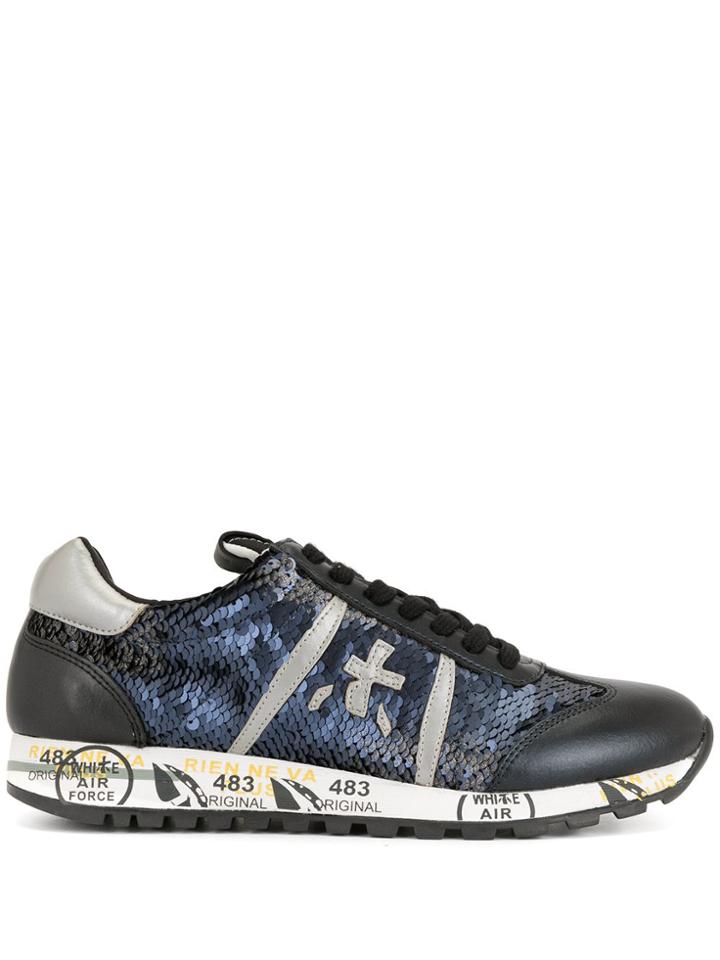 Premiata Low-top Sequin Trainers - Black