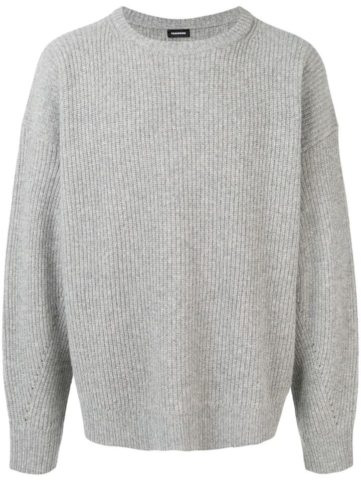 Tom Wood Ribbed Knit Sweater - Grey