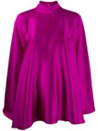 Styland High-neck Draped Dress - Pink