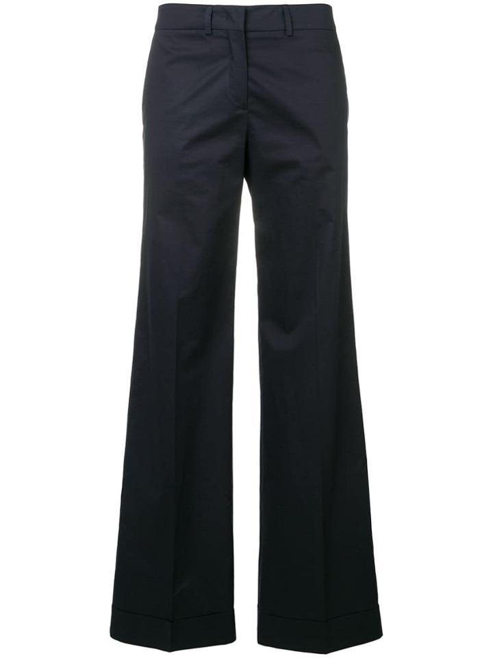 Ps By Paul Smith Wide Leg Trousers - Blue
