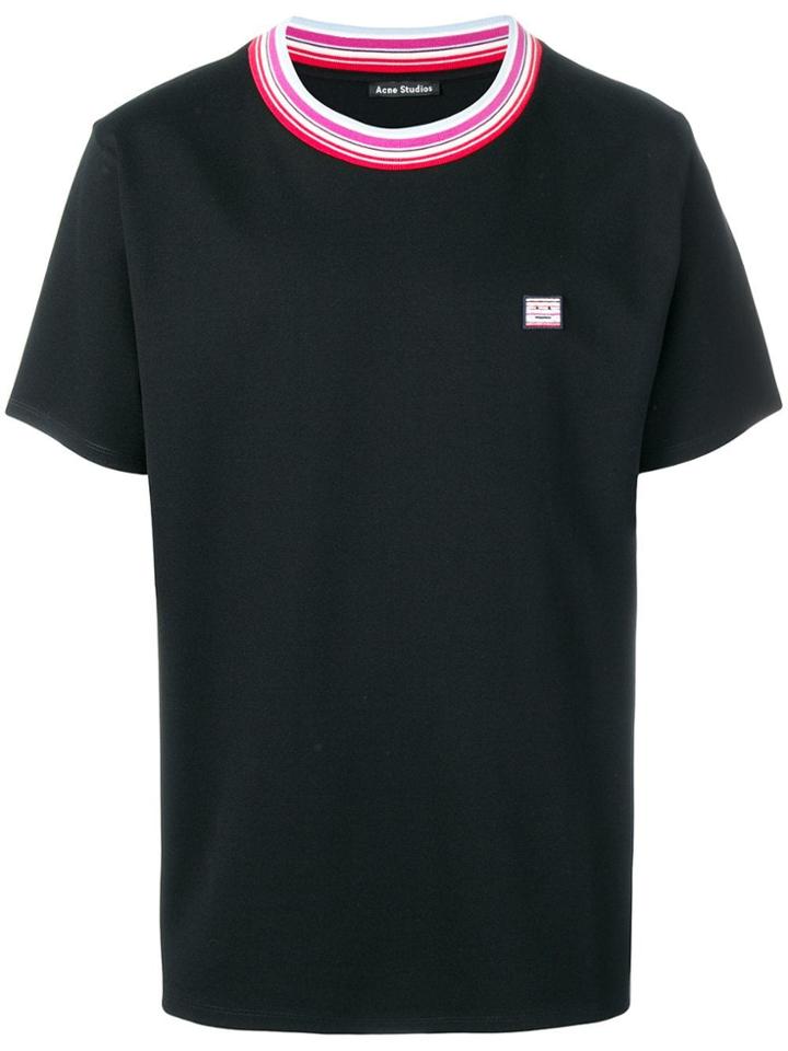 Acne Studios Striped Neckline T-shirt - Black