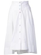 Pinko Button-through Midi Skirt - White