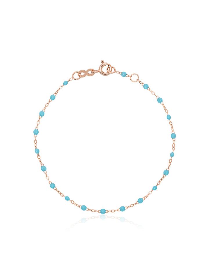 Gigi Clozeau 18k Rose Gold Blue Beaded Bracelet