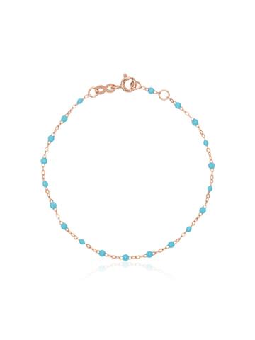 Gigi Clozeau 18k Rose Gold Blue Beaded Bracelet