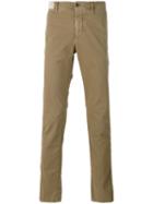 Incotex - Fitted Trousers - Men - Cotton/spandex/elastane - 36, Green, Cotton/spandex/elastane
