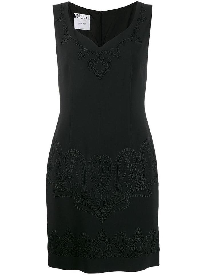Moschino Pre-owned Embroidered Mini Dress - Black