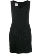 Moschino Pre-owned Embroidered Mini Dress - Black