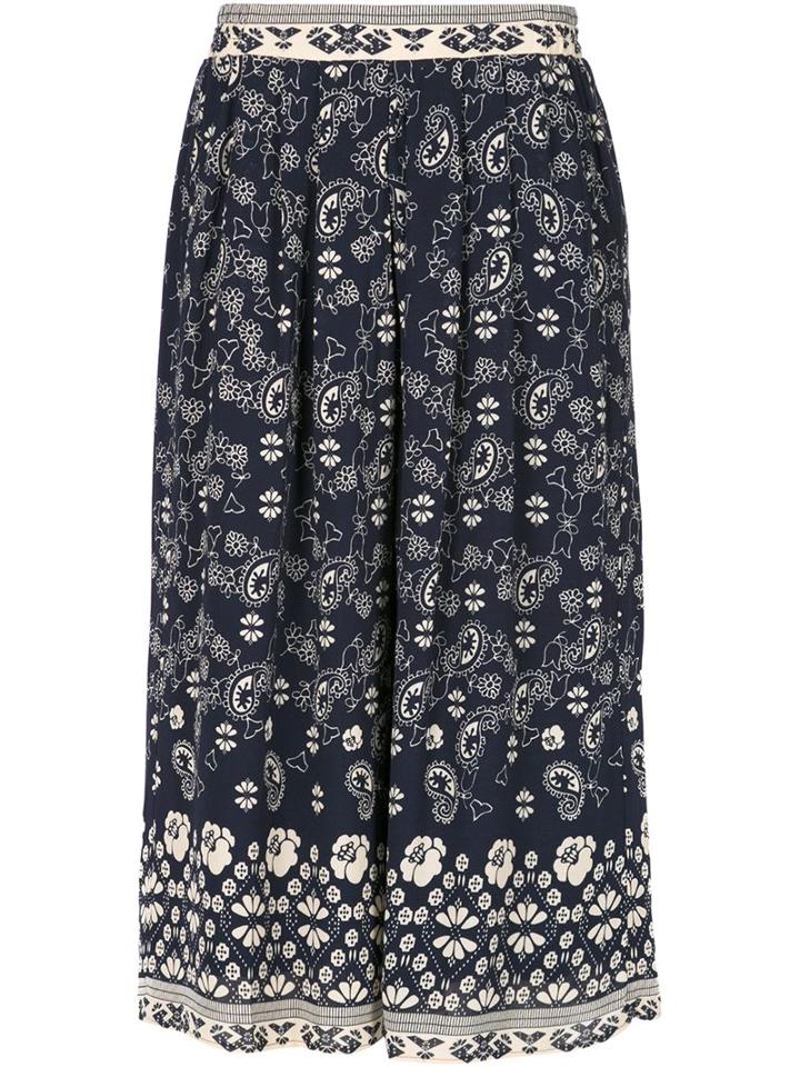 Sea Bandan Print Gaucho Trousers