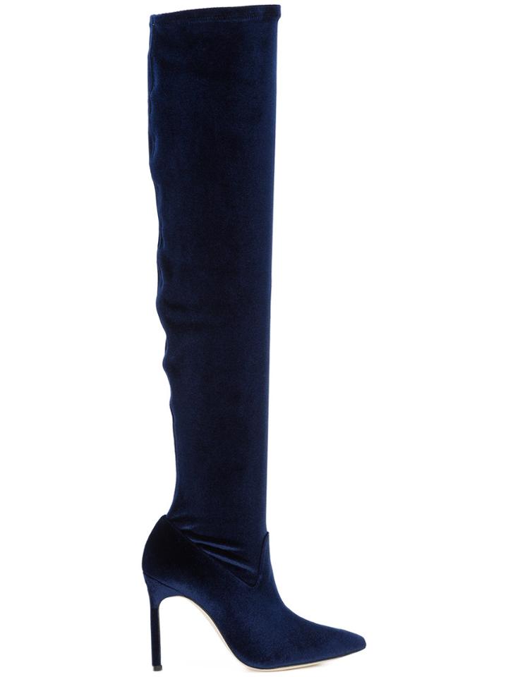 Manolo Blahnik Pascalare Thigh-high Boots - Blue