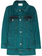 Matthew Adams Dolan Swing Back Denim Trucker Jacket - Green