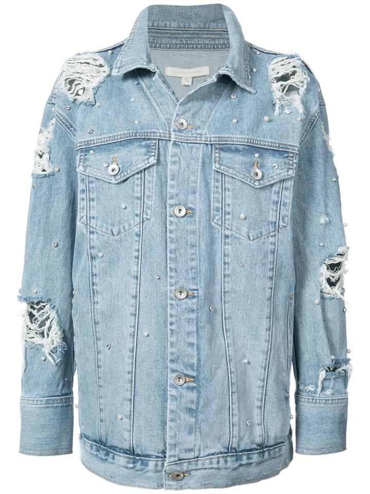 Jonathan Simkhai Denim Beaded Jacket - Blue
