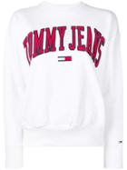 Tommy Jeans Embroidered Logo Sweatshirt - White