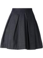 Mcq Alexander Mcqueen Pleated A-line Skirt, Women's, Size: 40, Blue, Cotton